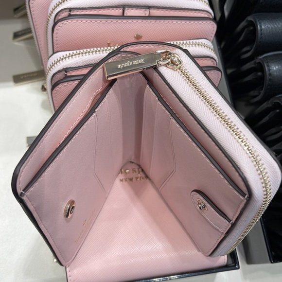 Kate Spade Staci Small Zip Around Wallet Chalk Pink - Picture 14 of 16